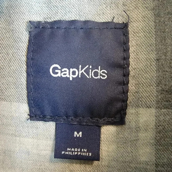 Gap Kids Denim Jacket Shearling Collar Medium - Picture 4 of 9
